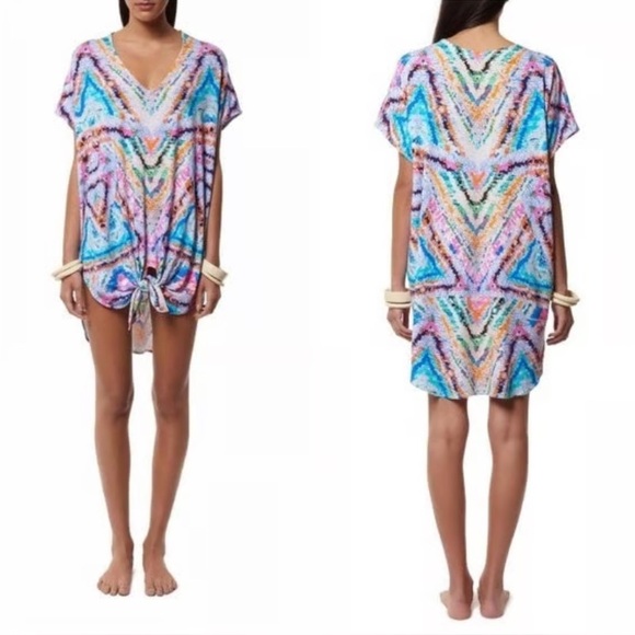 Mara Hoffman Rainbow Caftan Swim Cover up - Picture 1 of 7